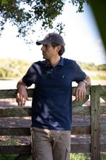 Camisa Polo Piquet Maculina Los Corrales Azul Noite