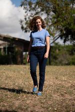 Camiseta Feminina Lisa  Azul Provençal