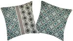 CAPA DE ALMOFADA 0,50 X 0,50 - MANDIRA TURQUESA