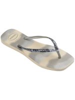 Havaianas Square Glitter Party Bege Palha Prata 