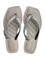 Chinelo Lunielly Strass Cinza 