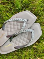 Chinelo Lunielly Strass Cinza 