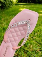 Chinelo Infantil Lunielly Strass Rosa 