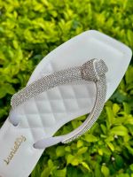 Chinelo Lunielly Laço G Branco 