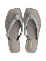 Chinelo Lunielly Laço G Cinza