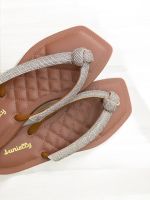 Chinelo Lunielly Laço G Marrom 