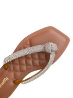 Chinelo Lunielly Laço G Marrom 