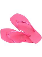 Havaianas Square Glitter Neon Rosa 