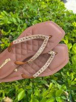 Chinelo Lunielly Strass Marrom