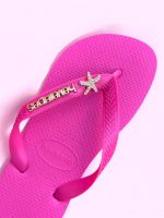 Havaianas Top Rosa Flux + Escrita Dourada + Estrela do Mar