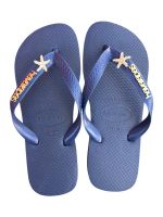 Havaianas Top Marinho + Escrita Dourada + Estrela do Mar