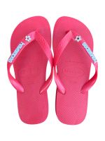 Havaianas Top Vermelho + Escrita Branca + Flor Branca Pedra Vermelho