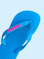 Havaianas Top Turquesa + Escrita Rosa