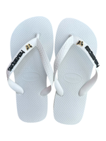 Havaianas Top Branca + Escrita Preta + Borboleta Preta 
