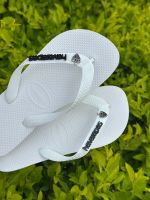 Havaianas Top Branca + Escrita Preta + Atlético