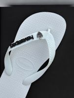 Havaianas Top Branca + Escrita Preta + Atlético