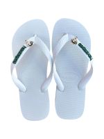 Havaianas Top Branca + Escrita Verde + Docinho Superpoderosas 