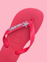 Havaianas Top Vermelho + Escrita Prata + Estrela do Mar