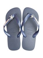 Havaianas Top Marinho + Escrita Prata + Estrela do Mar
