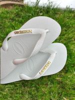 Havaianas Top Branca + Escrita Dourada