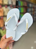 Havaianas Top Branca + Escrita Dourada