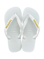 Havaianas Top Branca + Escrita Dourada