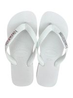 Havaianas Top Branca + Escrita Prata 