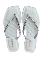 Chinelo Infantil Lunielly Strass Branco 
