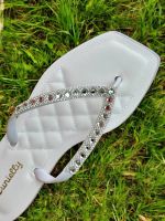 Chinelo Infantil Lunielly Strass Branco 