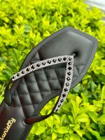 Chinelo Lunielly Strass Preto 