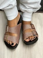 Papete Moleca Birken 5436.401 Ouro Rosado Glitter 