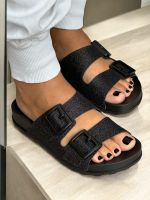 Papete Moleca Birken 5436.401 Preto Glitter 
