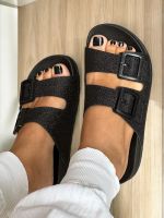 Papete Moleca Birken 5436.401 Preto Glitter 