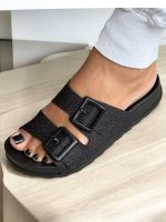 Papete Moleca Birken 5436.401 Preto Glitter 