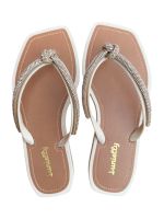 Chinelo Lunielly Laço P Bege Marrom