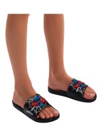 Chinelo Slide Homem Aranha Preto