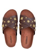 Sandalia Papete Moleca 5500.112 Chocolate
