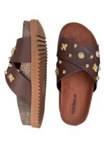 Sandalia Papete Moleca 5500.112 Chocolate
