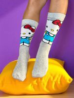 Meia Hello Kitty Cinza