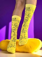 Meia Simpsons Amarela