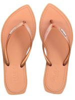 Chinelo Brizza Arezzo Bico Folha Marrom