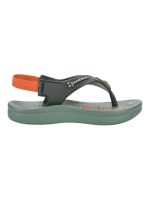 Chinelo Ipanema Anatômico Bebê Dinossauro Verde/Laranja