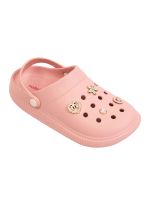 Babuche Molekinha 2591.103 Rosa com pingentes