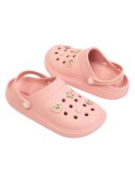 Babuche Molekinha 2591.103 Rosa com pingentes
