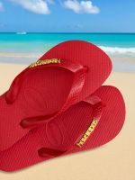 Havaianas Top Vermelho + Escrita Dourada