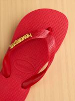 Havaianas Top Vermelho + Escrita Dourada