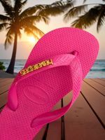 Havaianas Top Rosa Flux + Escrita Dourada