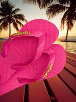 Havaianas Top Rosa Flux + Escrita Dourada