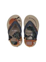 Chinelo Baby Rider R1 III Dinossauro Bege/Cinza