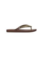 Chinelo Zaxy Hype com corrente Café